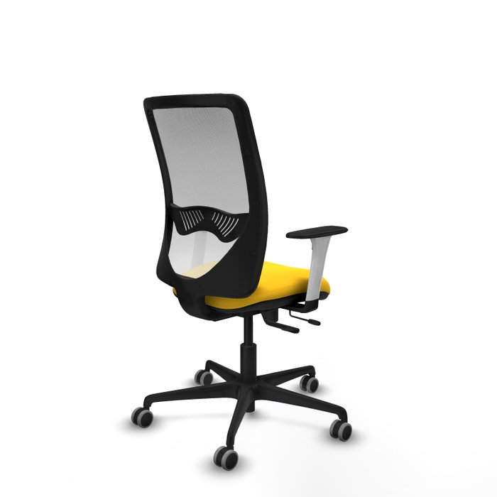 PIQUERAS Y CRESPO Silla de oficina Zulema con mecanismo Sincro/Traslack Amarillo y Blanco PIQUERAS Y CRESPO Silla de oficina Zulema con mecanismo Sincro/Traslack Amarillo y Blanco