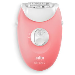 Braun Silk-épil 3 SES 3-176 Depiladora Eléctrica, 20 Pinzas, Afeitado, Masaje, Rosa y Blanco