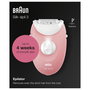 Braun Silk-épil 3 SES 3-176 Depiladora Eléctrica, 20 Pinzas, Afeitado, Masaje, Rosa y Blanco