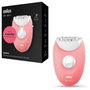 Braun Silk-épil 3 SES 3-176 Depiladora Eléctrica, 20 Pinzas, Afeitado, Masaje, Rosa y Blanco