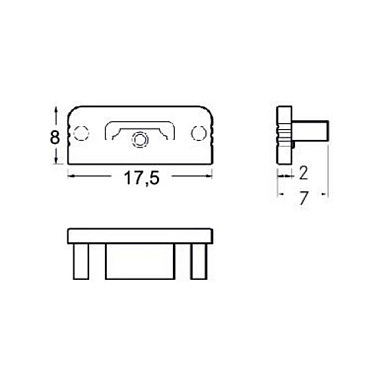 Brumberg 53038260 Endkappen-Set QUALITYFLEX Blanco Plástico