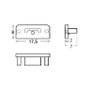 Brumberg 53038260 Endkappen-Set QUALITYFLEX Blanco Plástico