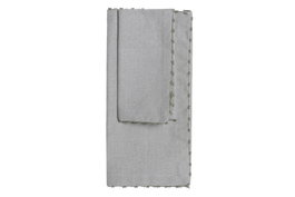 DKD Home Decor Set de 2 Salvamanteles Individuales con Servilleta Verde Claro