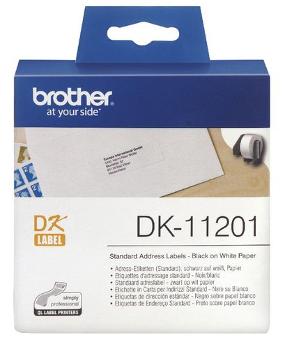 BROTHER Etiquetas Precortadas de Papel Blanco 29x90 mm DK11201 (400 uds.) BROTHER Etiquetas Precortadas de Papel Blanco 29x90 mm DK11201 (400 uds.)