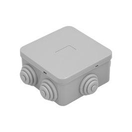WOLFPACK LINEA PROFESIONAL Caja Estanca Superficie con Clip 80x80x40 mm Gris