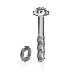 Absolute Black Tornillo de titanio para pinza de freno Flat Mount 22mm con arandela de fricción ultra baja