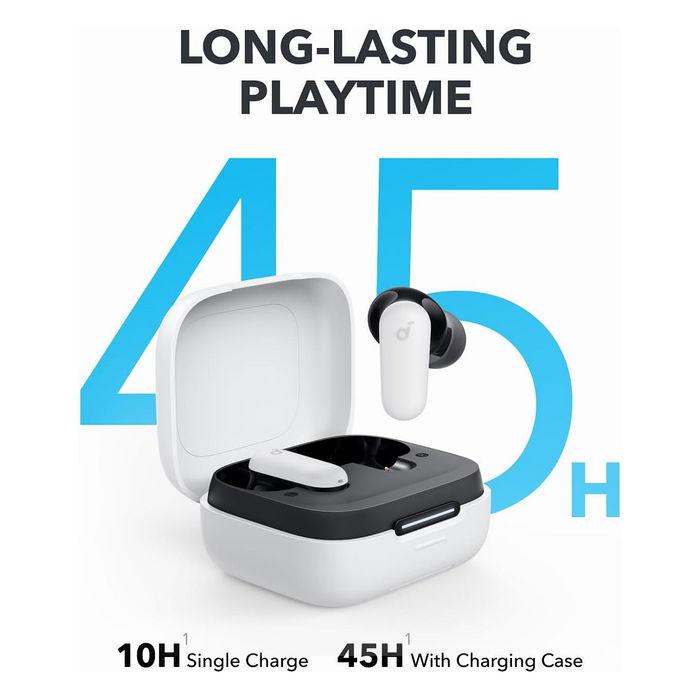 Anker Soundcore P30i Auriculares True Wireless In-Ear Bluetooth 5.3 Blanco - Impermeables IPX5, 50h Reproducción, Cancelación Ruido, Carga Rápida USB-C