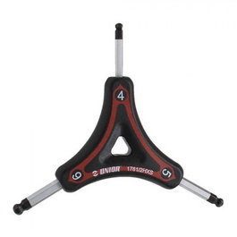 Unior Llave triple hexagonal con bola 1781/2HXS - Mango plástico inyectado para taller y mantenimiento