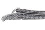 DKD Home Decor Plaid de Algodón Pata de Gallo Gris y Blanco con Flecos