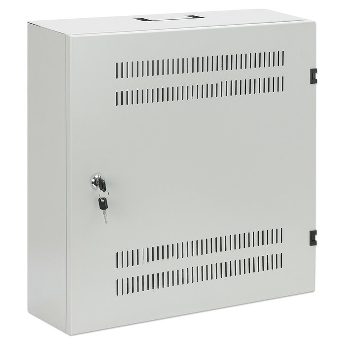 Intellinet Bastidor de Pared 19" 4U/2U 540 x 550 x 170 mm Gris RAL 7035 - Rack de Pared Extra-Plano para AV/Multimedia/Seguridad, Capacidad 60 kg, Cerradura Teclado