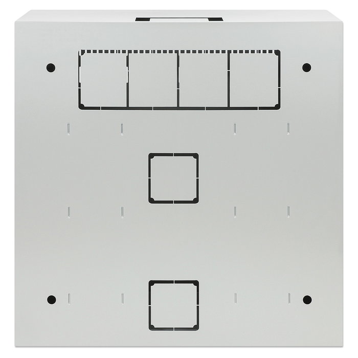Intellinet Bastidor de Pared 19" 4U/2U 540 x 550 x 170 mm Gris RAL 7035 - Rack de Pared Extra-Plano para AV/Multimedia/Seguridad, Capacidad 60 kg, Cerradura Teclado