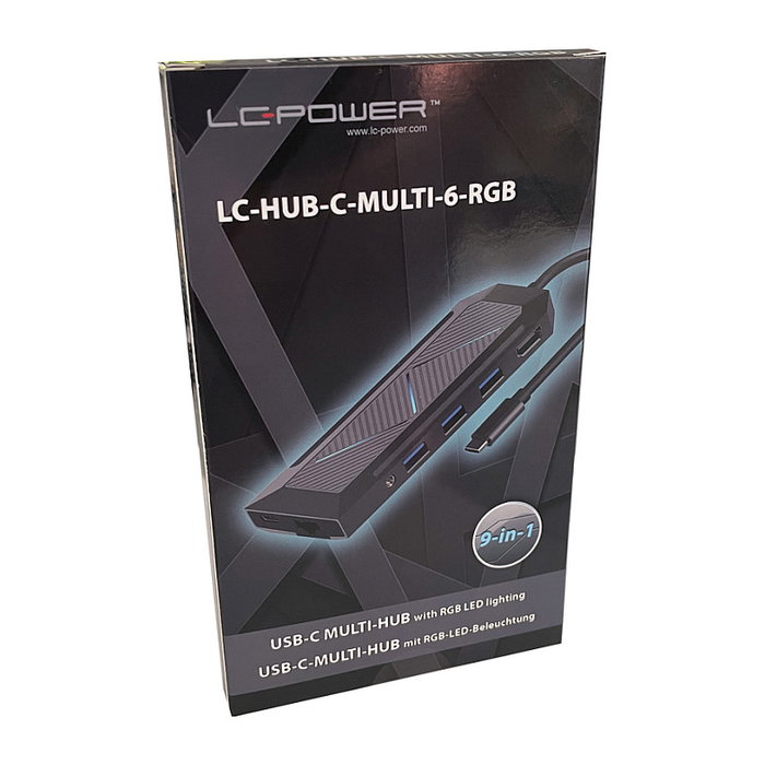 LC-Power LC-HUB-C-MULTI-6-RGB Hub USB-C Negro LC-Power LC-HUB-C-MULTI-6-RGB Hub USB-C Negro