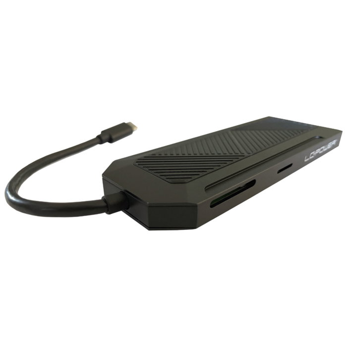 LC-Power LC-HUB-C-MULTI-6-RGB Hub USB-C con HDMI, RJ45 y PD 100W