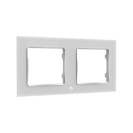 Shelly Wall Frame 2 Marco para Pulsador de Pared, 2 Unidades, Blanco