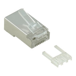 VALUE Conector Modular RJ45 Blindado Categoría 6 Clase E - Paquete de 10 unidades, Blanco, Ref. 21.99.3063