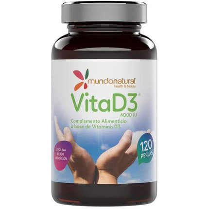 MUNDO NATURAL Vitamina D3 4000 UI 120 perlas MUNDO NATURAL Vitamina D3 4000 UI 120 perlas