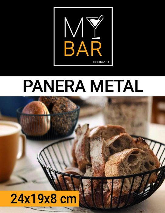 My Bar Panera Oval Metal 24 cm x 19 cm x 8 cm (12 Unidades)