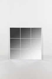 DKD Home Decor Espejo Ventana Blanco 90x90 cm Anxi White