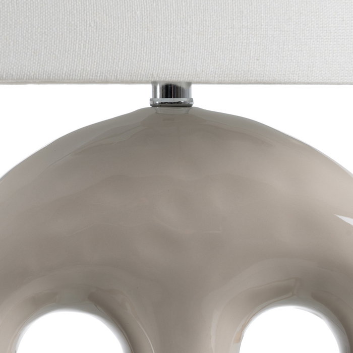 Lámpara Mesa Beige Cerámica Iluminación 35 X 20 X 45 cm Lámpara Mesa Beige Cerámica Iluminación 35 X 20 X 45 cm