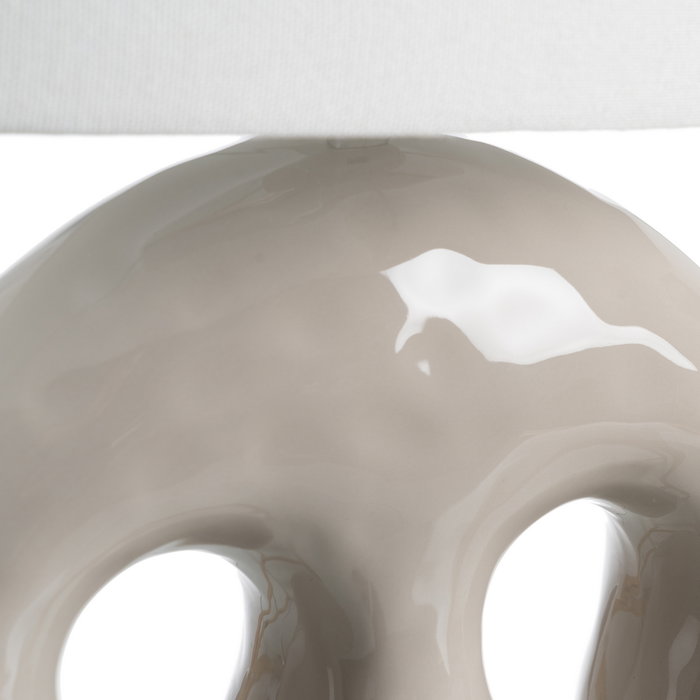 Lámpara Mesa Beige Cerámica Iluminación 35 X 20 X 45 cm Lámpara Mesa Beige Cerámica Iluminación 35 X 20 X 45 cm