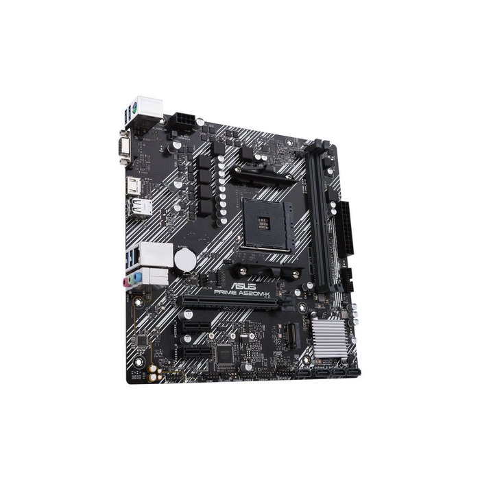 ASUS PRIME A520M-K Placa Base AMD A520, Socket AM4 (mATX) para procesadores AMD Ryzen de 3ª Generación y APUs Radeon