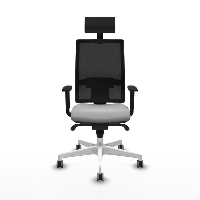 PIQUERAS Y CRESPO Silla de oficina Horna con mecanismo Sincro, Gris claro y Negro PIQUERAS Y CRESPO Silla de oficina Horna con mecanismo Sincro, Gris claro y Negro