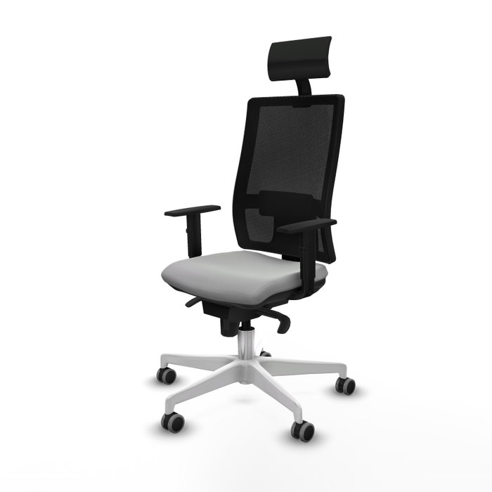 PIQUERAS Y CRESPO Silla de oficina Horna con mecanismo Sincro, Gris claro y Negro PIQUERAS Y CRESPO Silla de oficina Horna con mecanismo Sincro, Gris claro y Negro