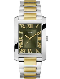 GUESS GW0896G3 con esfera verde y correa dorada
