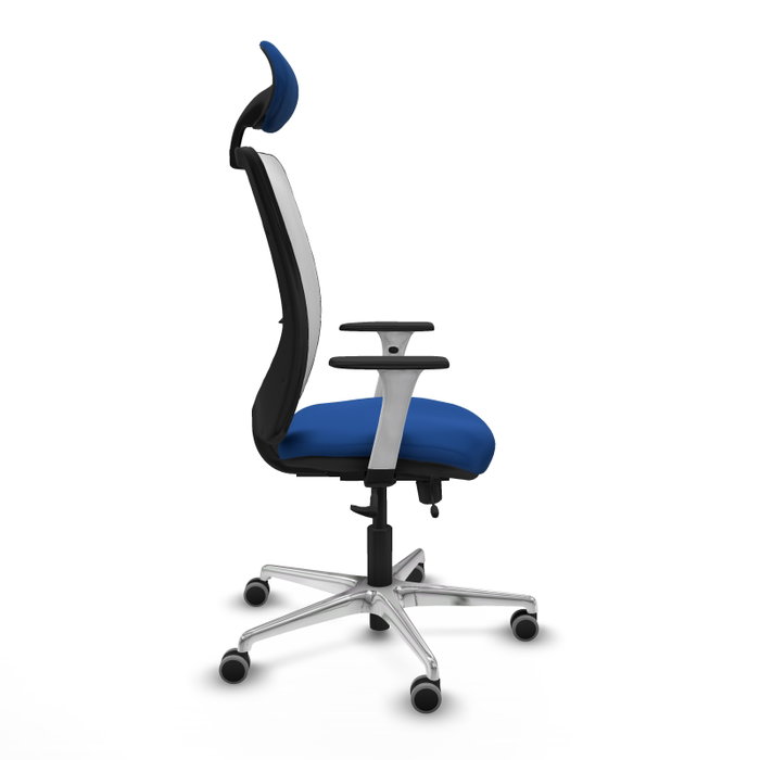 PIQUERAS Y CRESPO Silla de oficina Zulema con mecanismo Sincro/Traslack, Azul y Blanco PIQUERAS Y CRESPO Silla de oficina Zulema con mecanismo Sincro/Traslack, Azul y Blanco