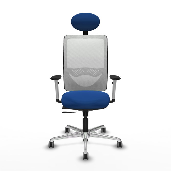 PIQUERAS Y CRESPO Silla de oficina Zulema con mecanismo Sincro/Traslack, Azul y Blanco PIQUERAS Y CRESPO Silla de oficina Zulema con mecanismo Sincro/Traslack, Azul y Blanco