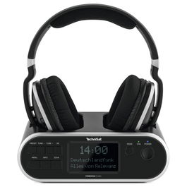 TechniSat Stereoman 2 DAB+ Auriculares Inalámbricos con Estación Base y Radio DAB+
