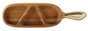 DKD Home Decor Bandeja de Acacia e Inox Woodsun 23 Natural y Dorado