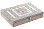 DKD Home Decor Joyero de Madera y Aluminio Elefante Plateado
