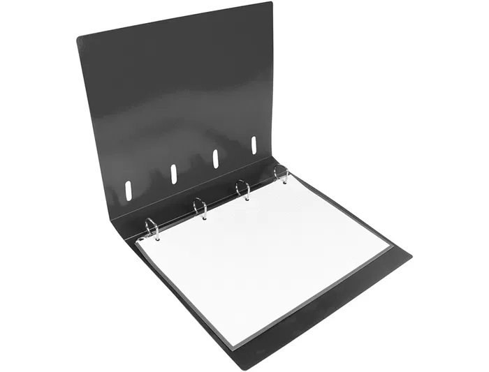 Liderpapel Carpeta con recambio A4 Cuadro 5mm 100 hojas 80g Polipropileno 4 anillas 40mm Negro Opaco Liderpapel Carpeta con recambio A4 Cuadro 5mm 100 hojas 80g Polipropileno 4 anillas 40mm Negro Opaco
