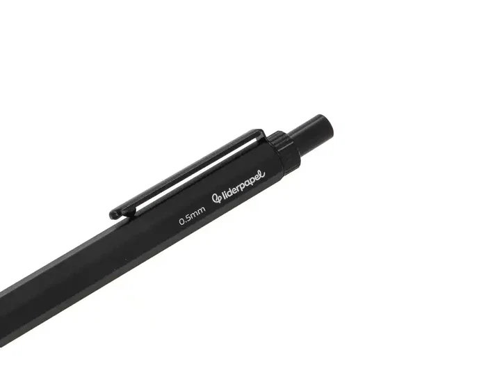 Liderpapel Portaminas Colección 5 con clip y goma 0.5 mm negro