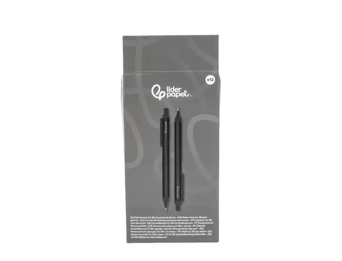 Liderpapel Portaminas Colección 5 con clip y goma 0.5 mm negro