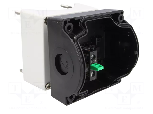SIEMENS 3SU1.5 Casete de control blanco con 1 botón plano