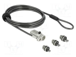 DeLOCK Navilock 20677 Cable de Seguridad con Combinación para Kensington, Noble Wedge y Nano Slot