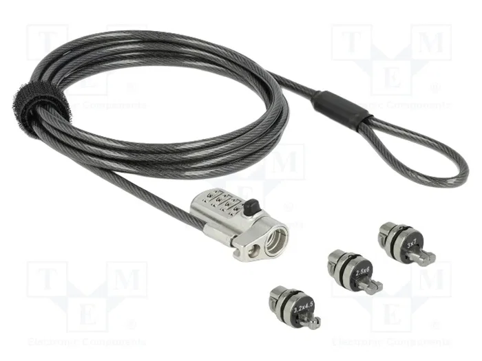 DeLOCK Navilock 20677 Cable de Seguridad con Combinación para Kensington, Noble Wedge y Nano Slot DeLOCK Navilock 20677 Cable de Seguridad con Combinación para Kensington, Noble Wedge y Nano Slot