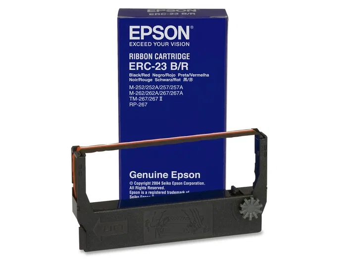 Epson Cinta ERC-23B Negra para M-250/250A/255/255A/260/260A/264/265/265A/280/280A/280AV/TM-267/267II Epson Cinta ERC-23B Negra para M-250/250A/255/255A/260/260A/264/265/265A/280/280A/280AV/TM-267/267II