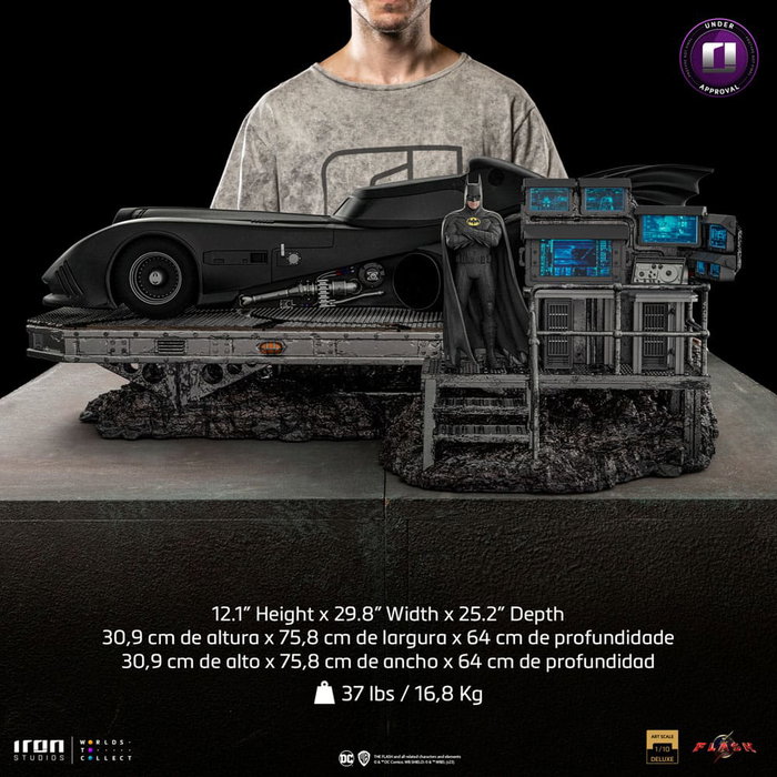 Iron Studios Estatua Art Scale Deluxe 1/10 The Flash Movie Batmobile