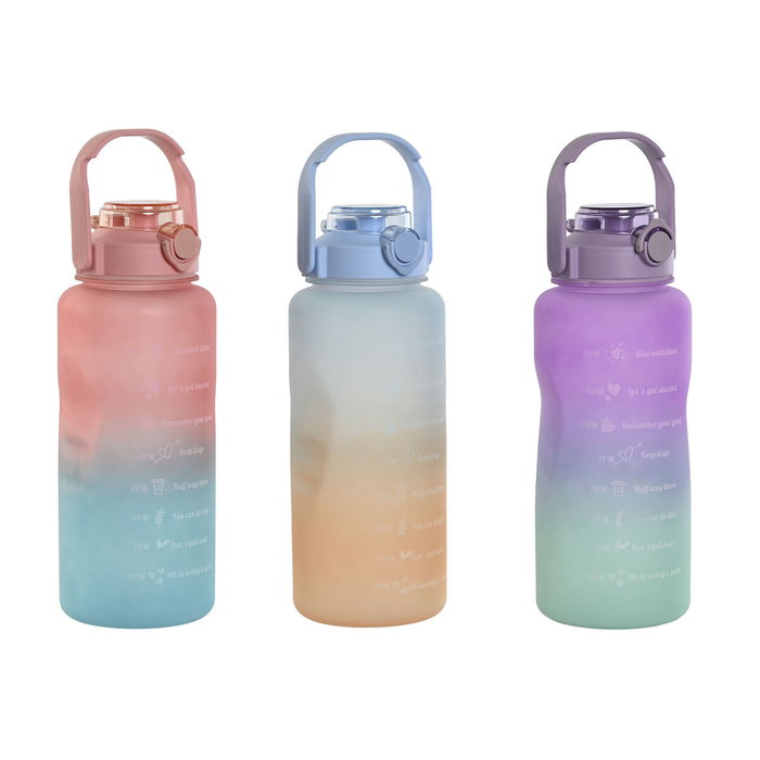 DKD Home Decor Set de 3 Botellas de 2000 ml Surtidas Libres de BPA