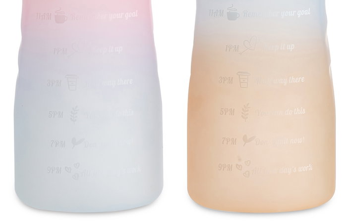 DKD Home Decor Botella Basicos Azul Rosa 10.5 x 30.5 x 10.5 cm (3 Unidades) PP PET