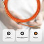 GSC Evolution Guía pasacables fibra vidrio + metal 4mm 5M Naranja