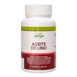 SOTYA Aceite de Lino 110 Perlas - Rico en Omega-3 para niveles normales de colesterol
