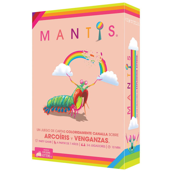 Asmodee Juego Mantis: Puntúa o Hurta Cartas para la Victoria Absoluta o la Derrota Más Vergonzosa, Para Niños y Adultos (+7 Años)