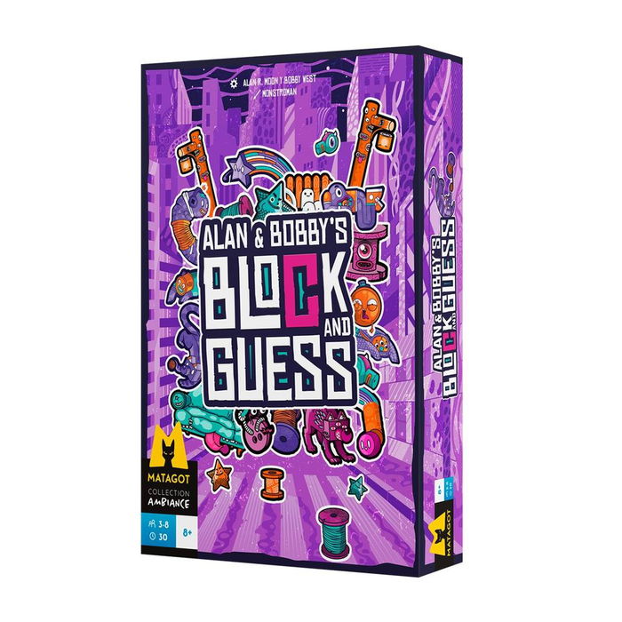 Matagot Juego de Mesa Block & Guess - Juego Familiar de Construcción y Adivinanzas para 3-8 Jugadores +8 Años, en Español (Ref: BLP01ES)