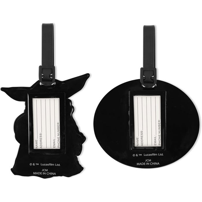 PEERS HARDY Set 2 Etiquetas de Equipaje Grogu The Mandalorian Star Wars de Silicona