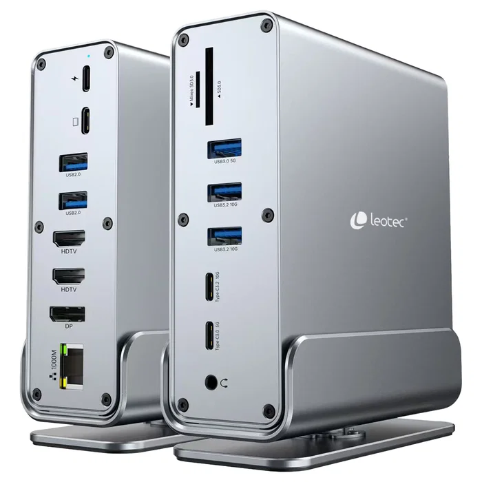 Leotec Docking Station 15 en 1 LEDS06 Gris Leotec Docking Station 15 en 1 LEDS06 Gris