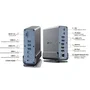 Leotec LEDS06 Docking Station USB Tipo-C 15 en 1 con 5xUSB, 2xUSB Tipo-C, 1xUSB Tipo-C PD, 1xDisplayPort, 2xHDMI 4K, 1xRJ45, Gris